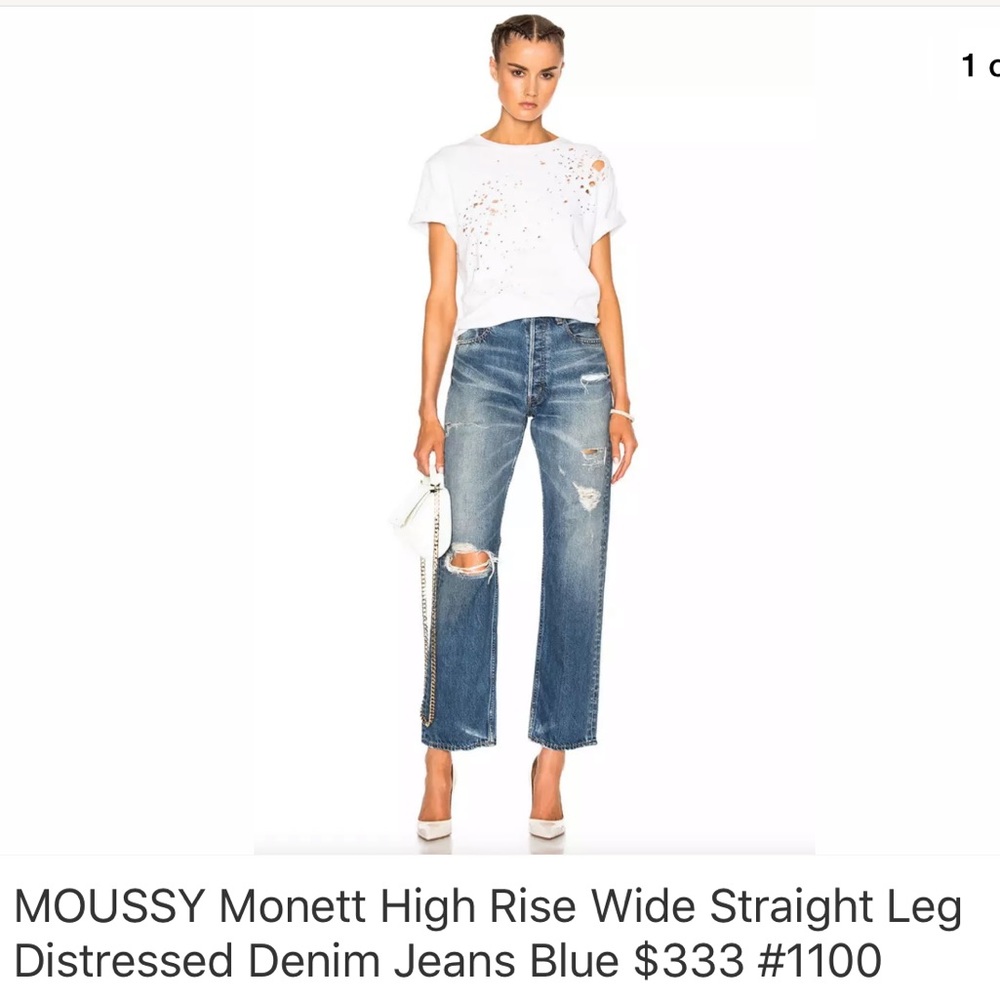 {Moussy} Monett High-Rise Straight Leg Jeans